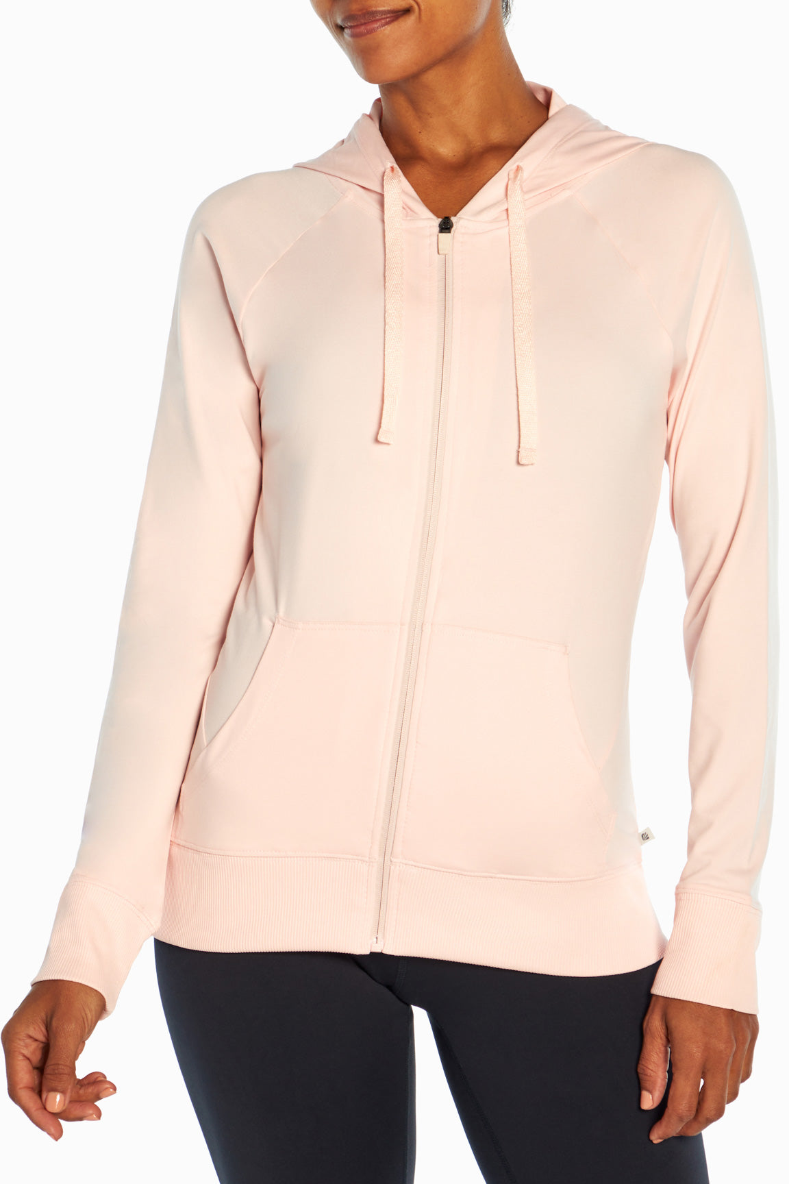 Mona Jacket, alternate angle view, showing visible design features and texture of the smooth woven fabric..