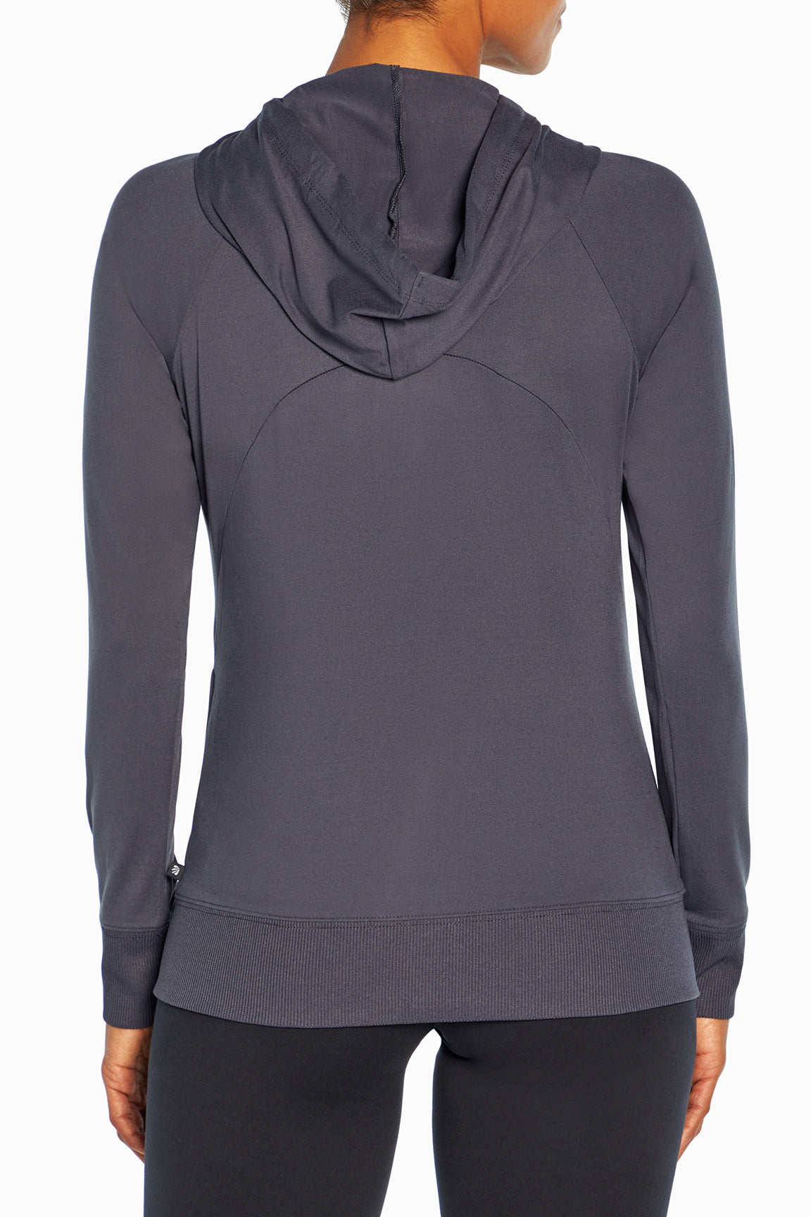 Mona Jacket, alternate angle view, showing visible design features and texture of the smooth woven fabric..