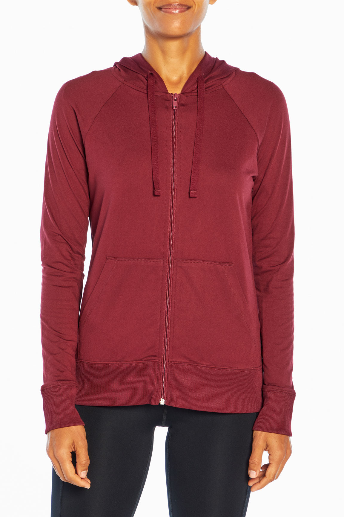 Mona Jacket, alternate angle view, showing visible design features and texture of the smooth woven fabric..