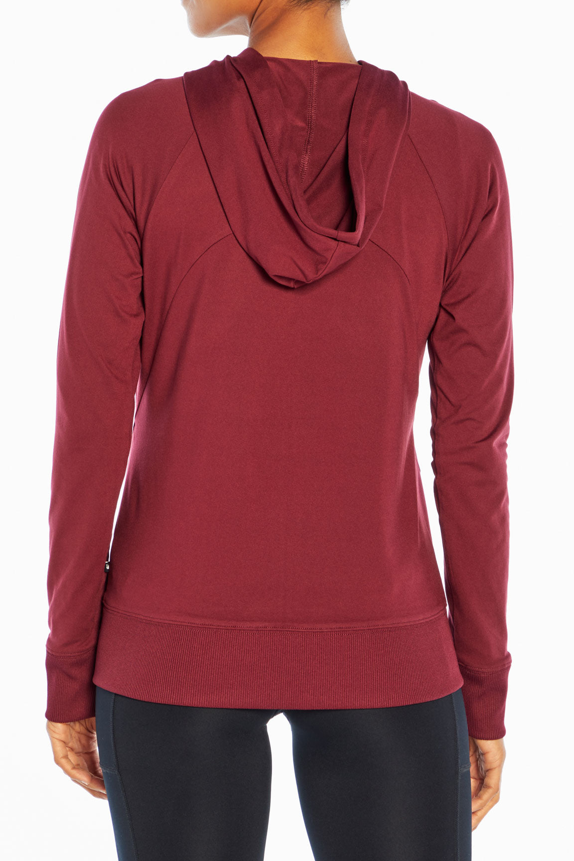 Mona Jacket, alternate angle view, showing visible design features and texture of the smooth woven fabric..