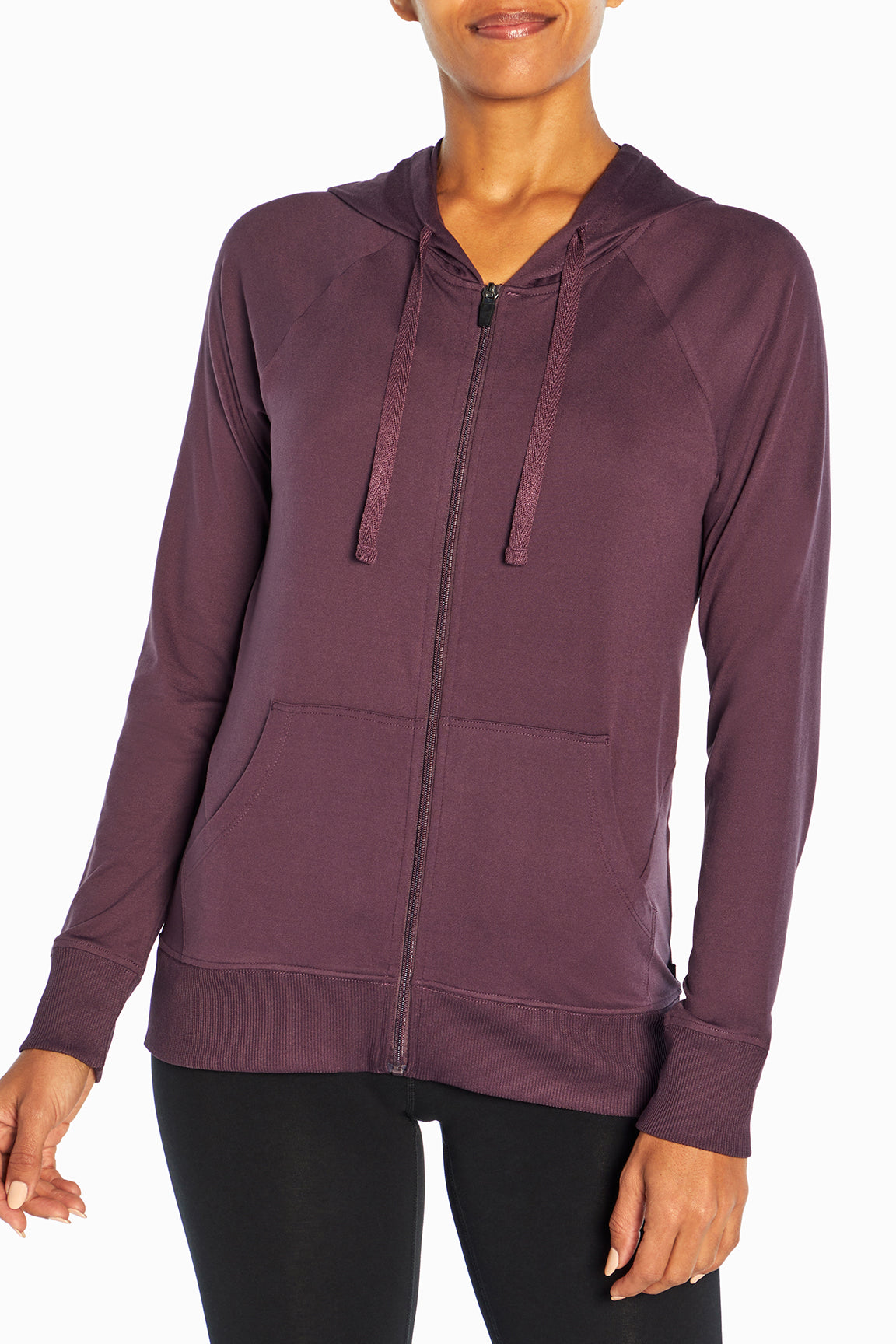 Mona Jacket, alternate angle view, showing visible design features and texture of the smooth woven fabric..