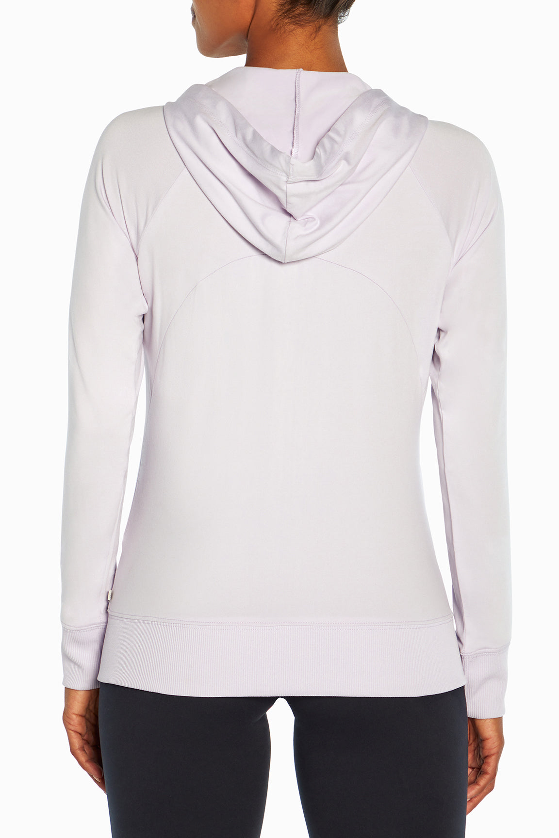 Mona Jacket, alternate angle view, showing visible design features and texture of the smooth woven fabric..