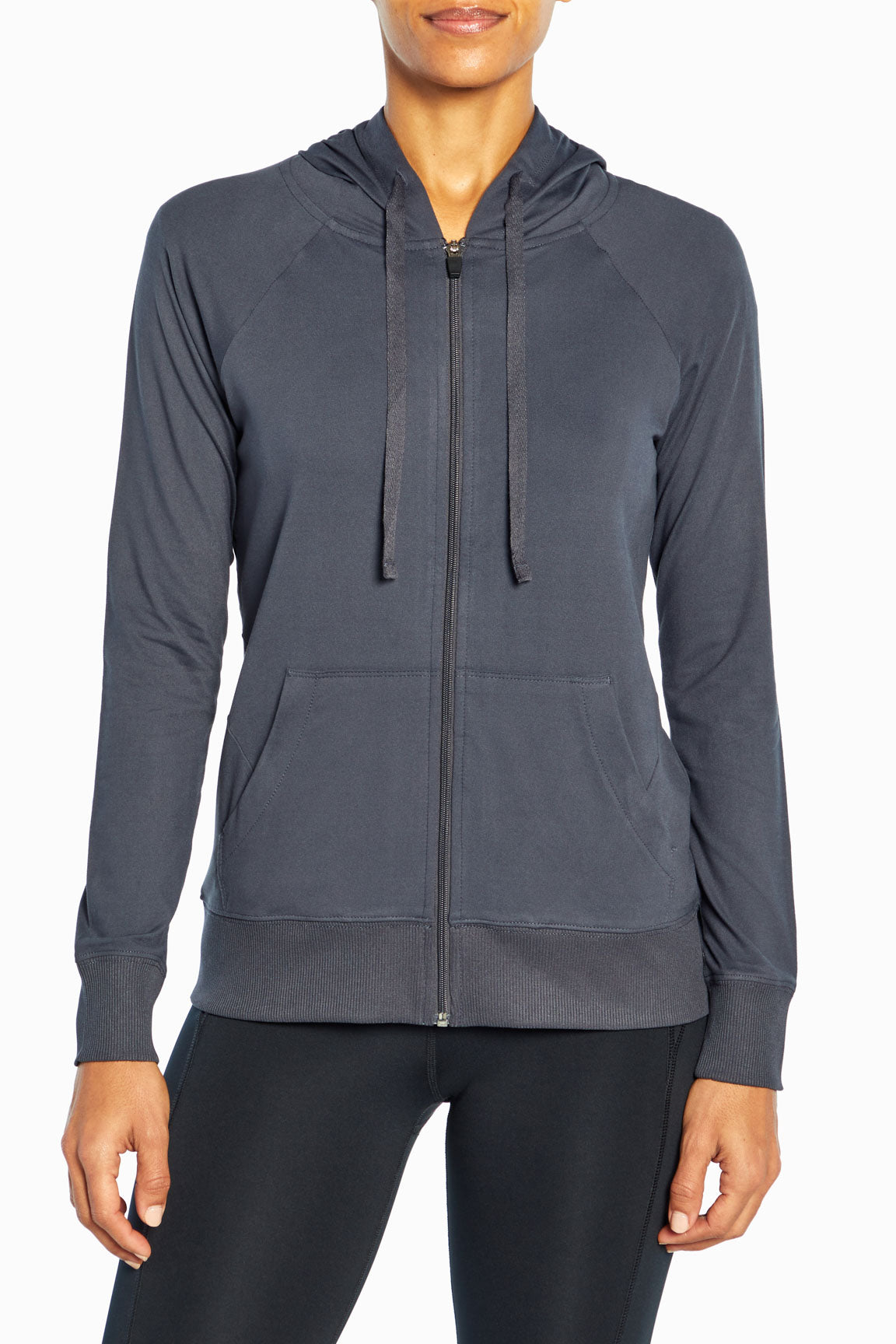 Mona Jacket, alternate angle view, showing visible design features and texture of the smooth woven fabric..