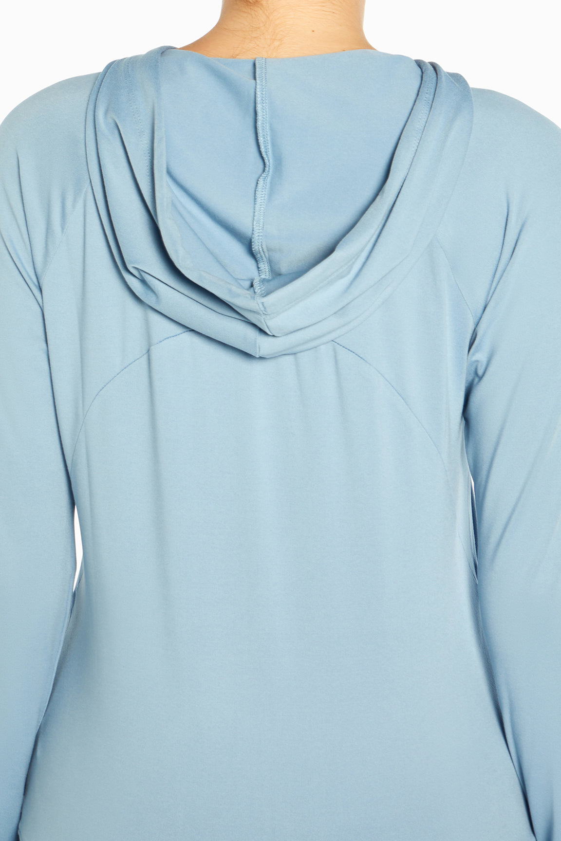 Mona Jacket, alternate angle view, showing visible design features and texture of the smooth woven fabric..