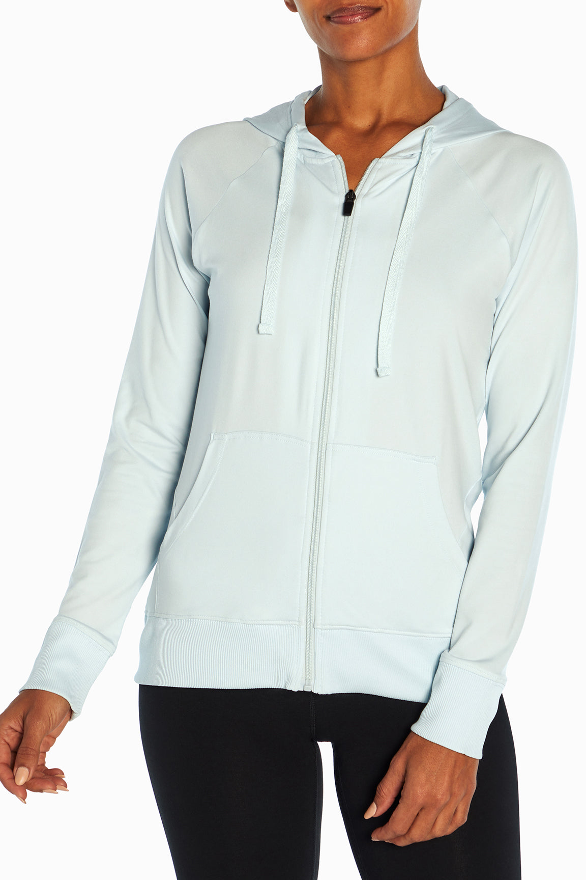 Mona Jacket, alternate angle view, showing visible design features and texture of the smooth woven fabric..