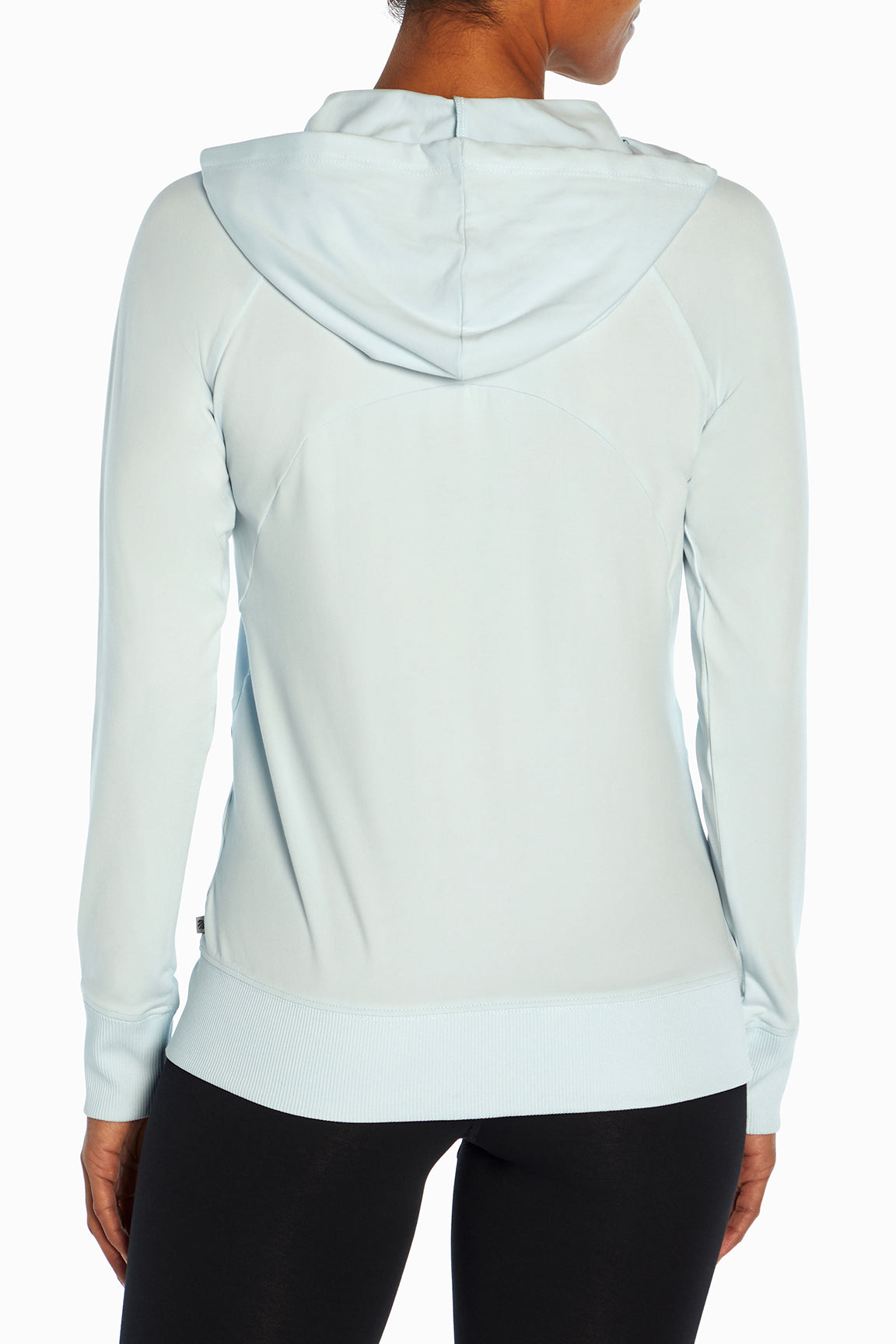 Mona Jacket, alternate angle view, showing visible design features and texture of the smooth woven fabric..