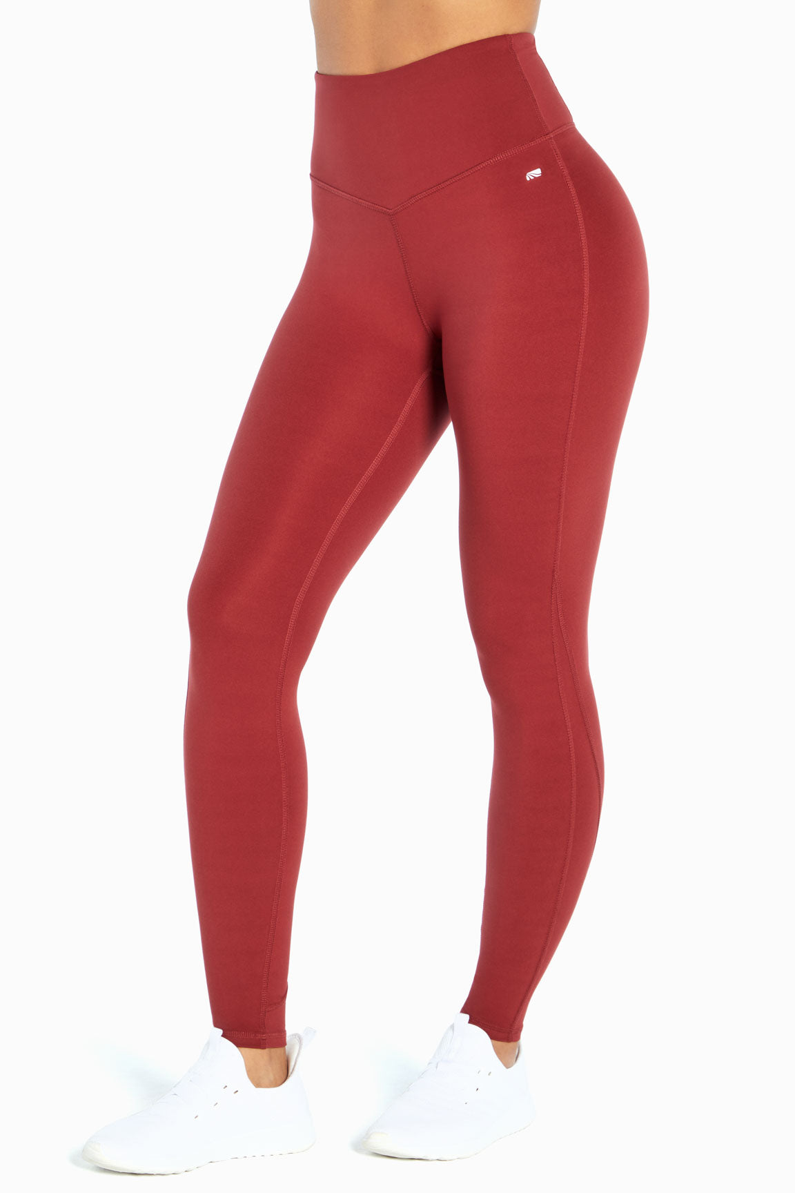 Contour Ankle Legging, alternate angle view, showing visible design features and texture of the stretch knit fabric..