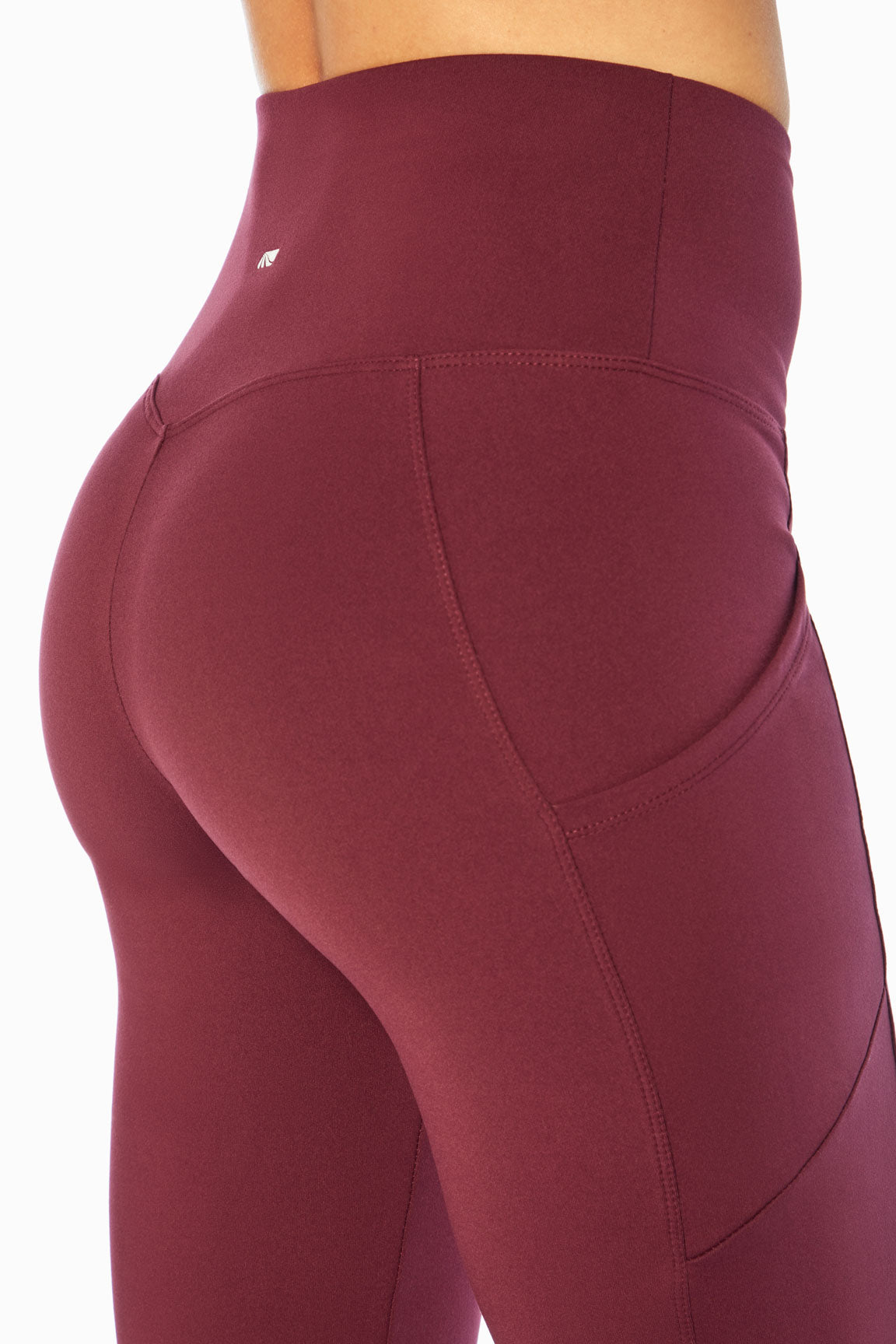 Eclipse Side Pocket Tummy Control Yoga Pant, alternate angle view, showing visible design features and texture of the durable stretch fabric..