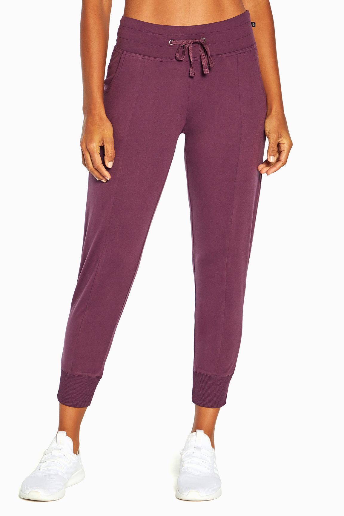 Mona Jogger, alternate angle view, showing visible design features and texture of the soft knit fabric..