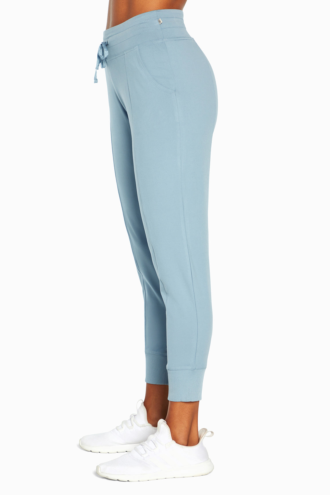 Mona Jogger, alternate angle view, showing visible design features and texture of the soft knit fabric..