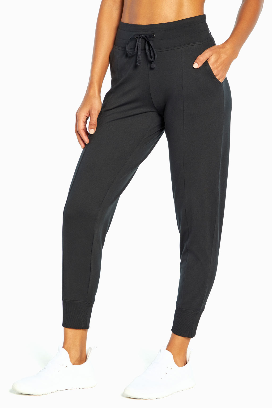 Mona Jogger, alternate angle view, showing visible design features and texture of the soft knit fabric..