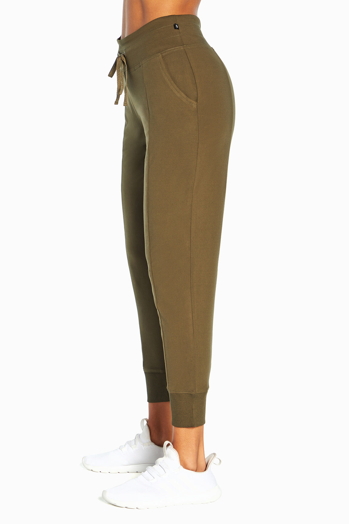 Mona Jogger, alternate angle view, showing visible design features and texture of the soft knit fabric..