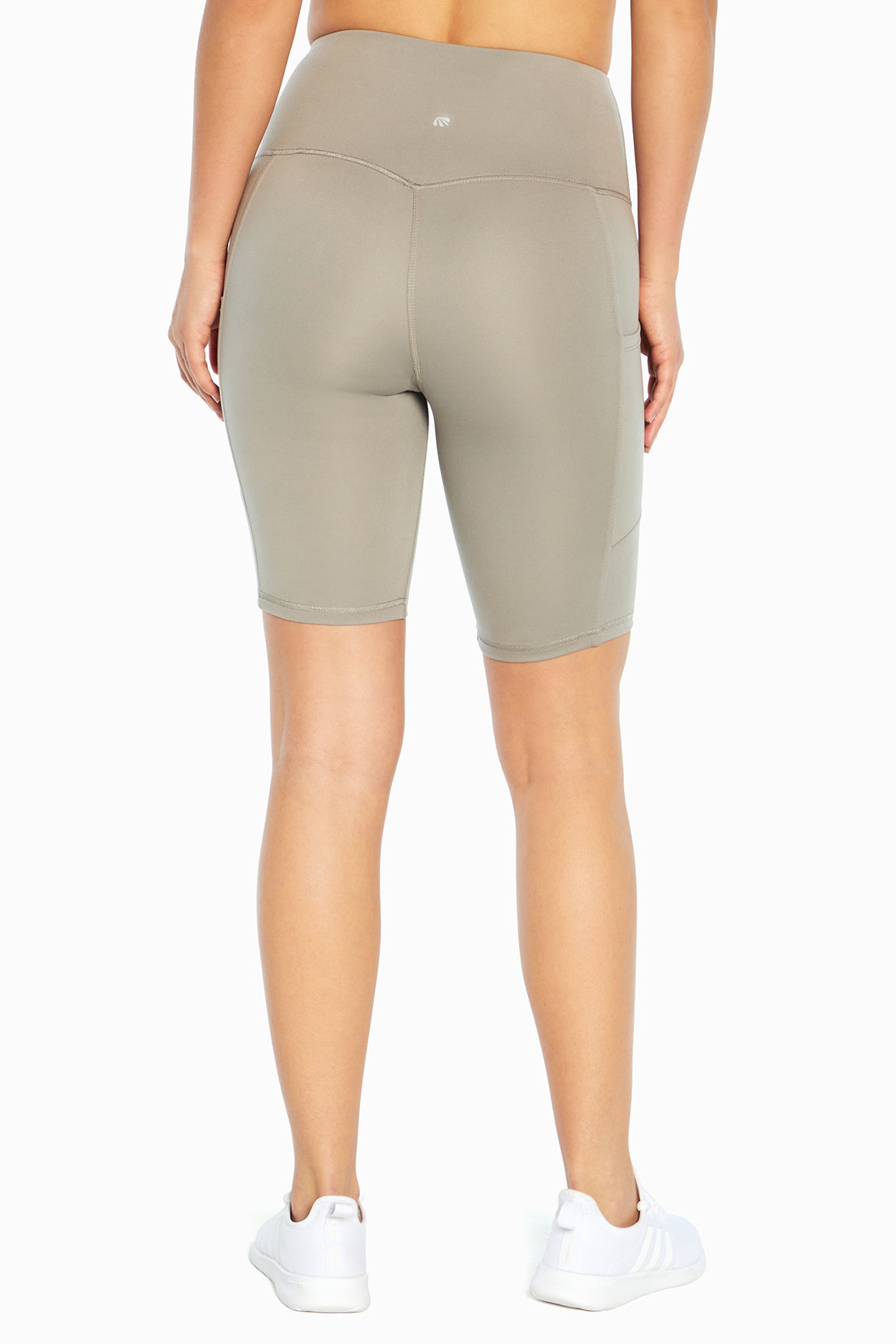 Brenda Side Pocket Tummy Control Bermuda, alternate angle view, showing visible design features and texture of the soft knit fabric..