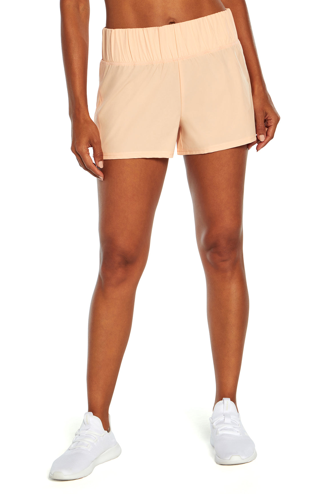 Express Short, alternate angle view, showing visible design features and texture of the soft knit fabric..