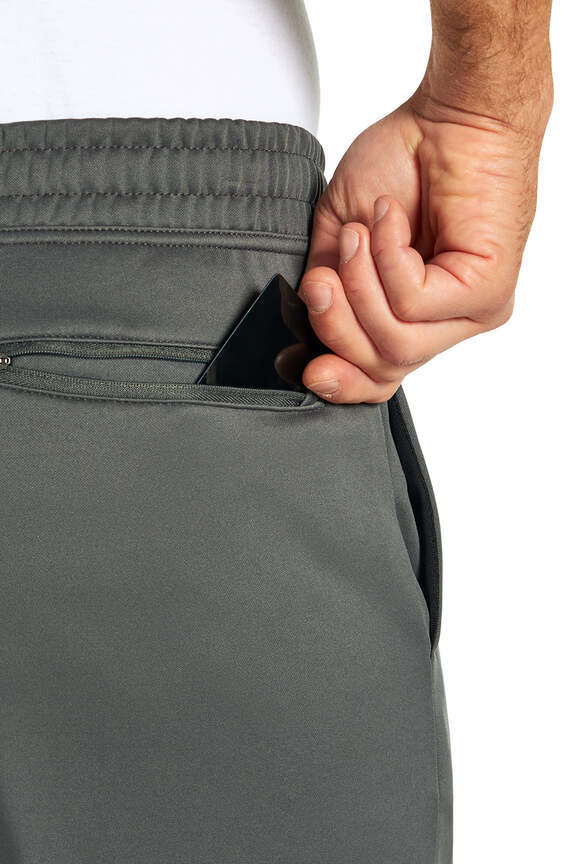 Balance Collection For Men Trevor Jogger, close-up view of fabric and stitching, showing visible design features and texture of the soft knit fabric.. 