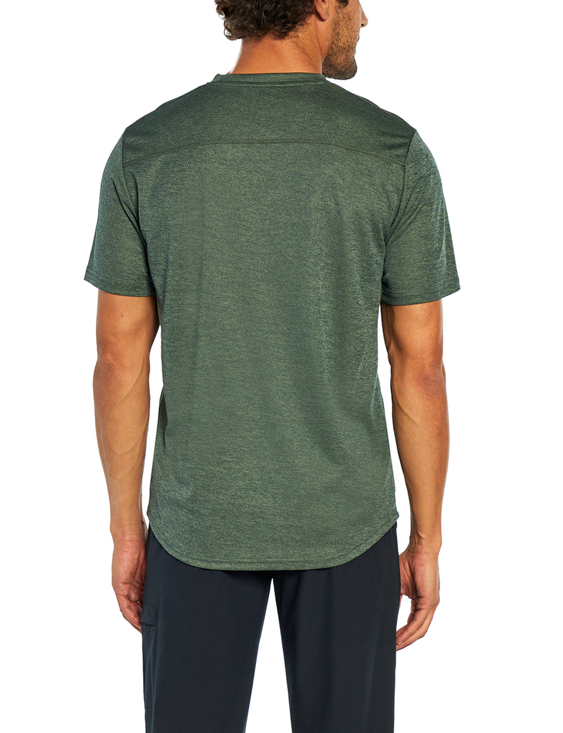 Balance Collection For Men Base Tee, alternate angle view, showing visible design features and texture of the soft knit fabric.. 