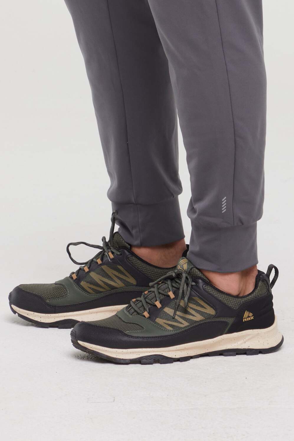 Balance Collection For Men Benjamin Jogger, close-up view of fabric and stitching, showing visible design features and texture of the soft knit.. 
