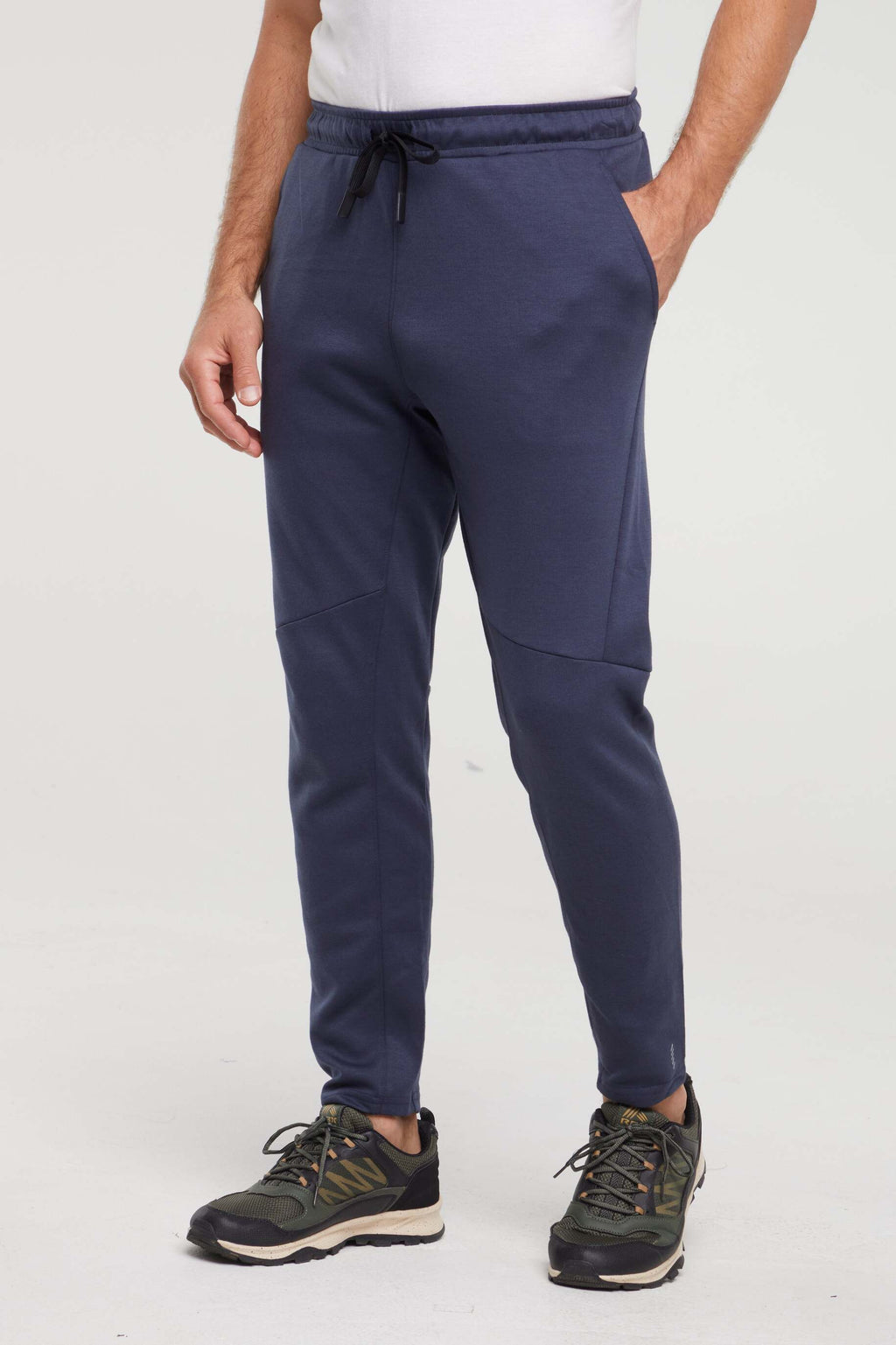 Balance Collection For Men Chandler Pant, alternate angle view, showing visible design features and texture of the durable stretch fabric.. #color_blue-nights