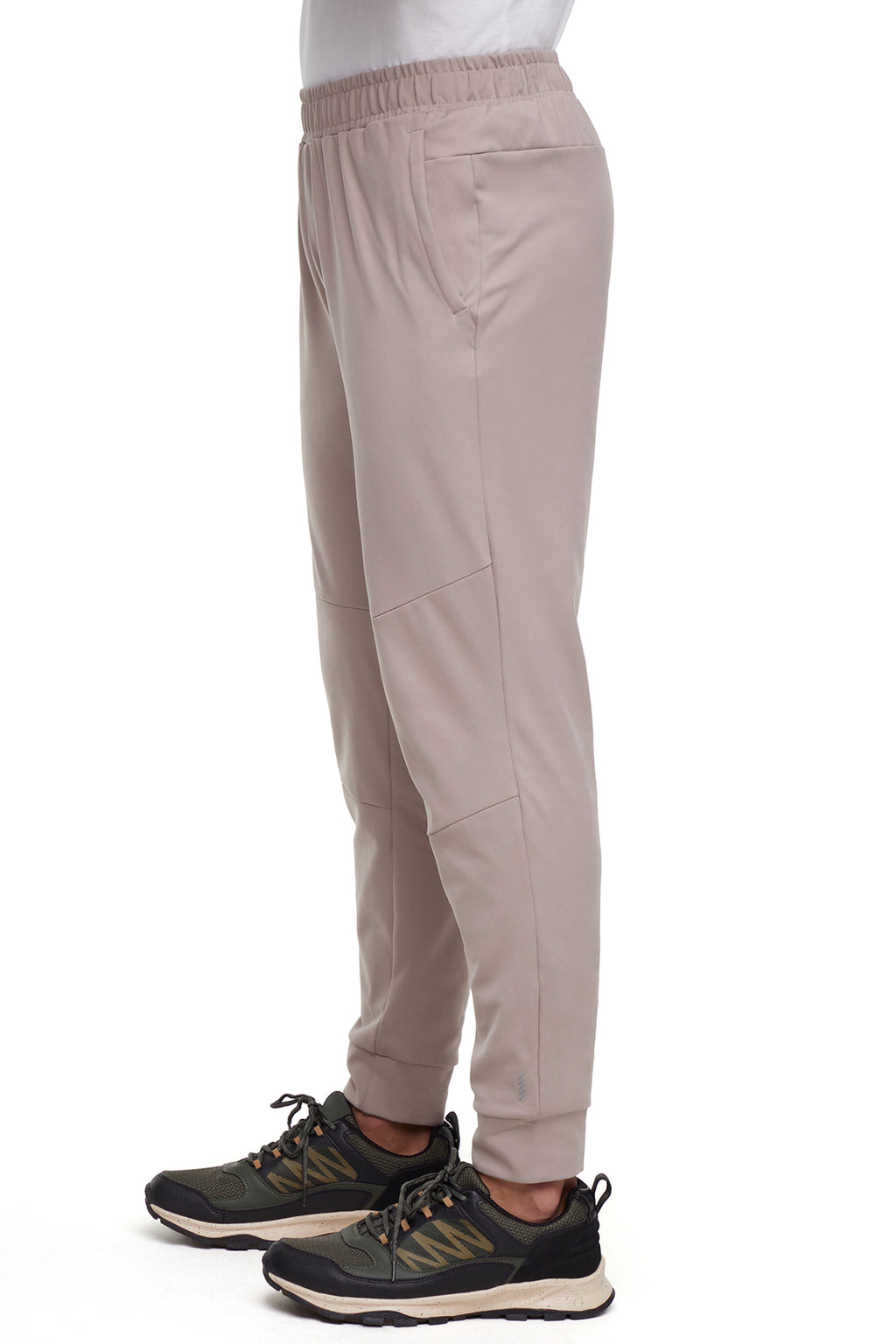 Balance Collection For Men Hector Jogger, alternate angle view, showing visible design features and texture of the soft knit fabric.. #color_moon-rock