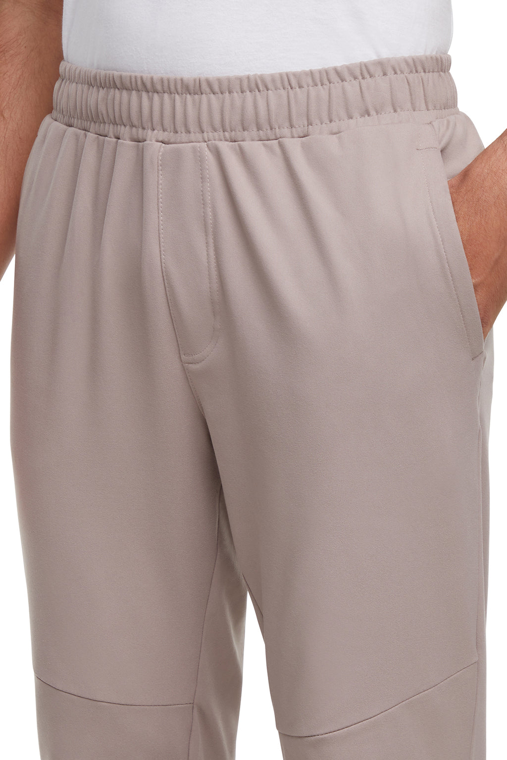 Balance Collection For Men Hector Jogger, alternate angle view, showing visible design features and texture of the soft knit fabric.. #color_moon-rock