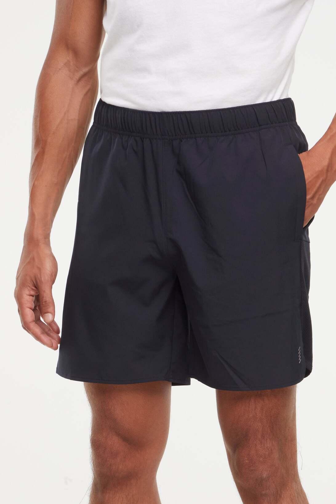 Balance Collection For Men Freddie Short, alternate angle view, showing visible design features and texture of the soft knit fabric.. 