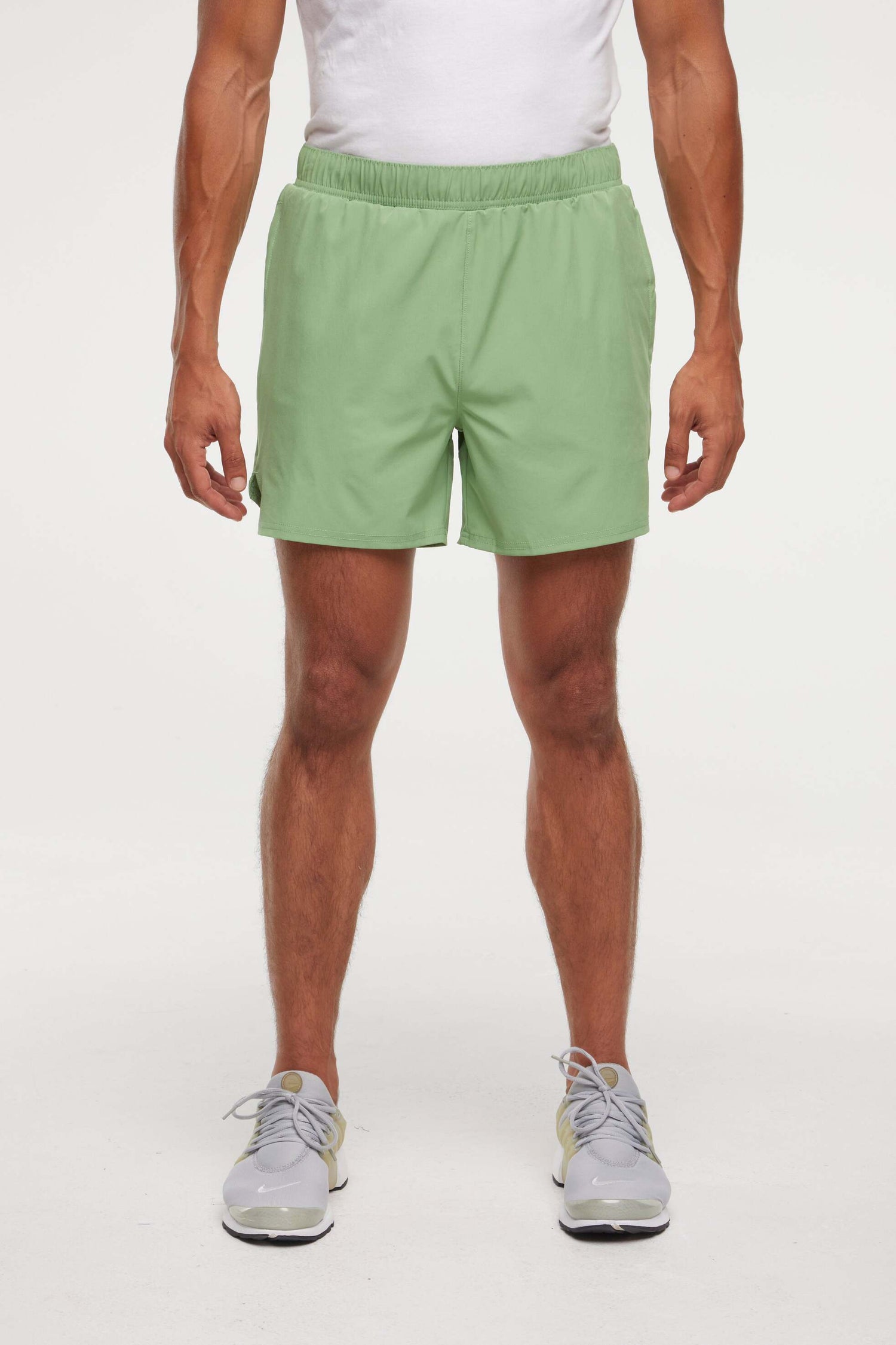 Balance Collection For Men Miguel Short, alternate angle view, showing visible design features and texture of the soft knit fabric.. 