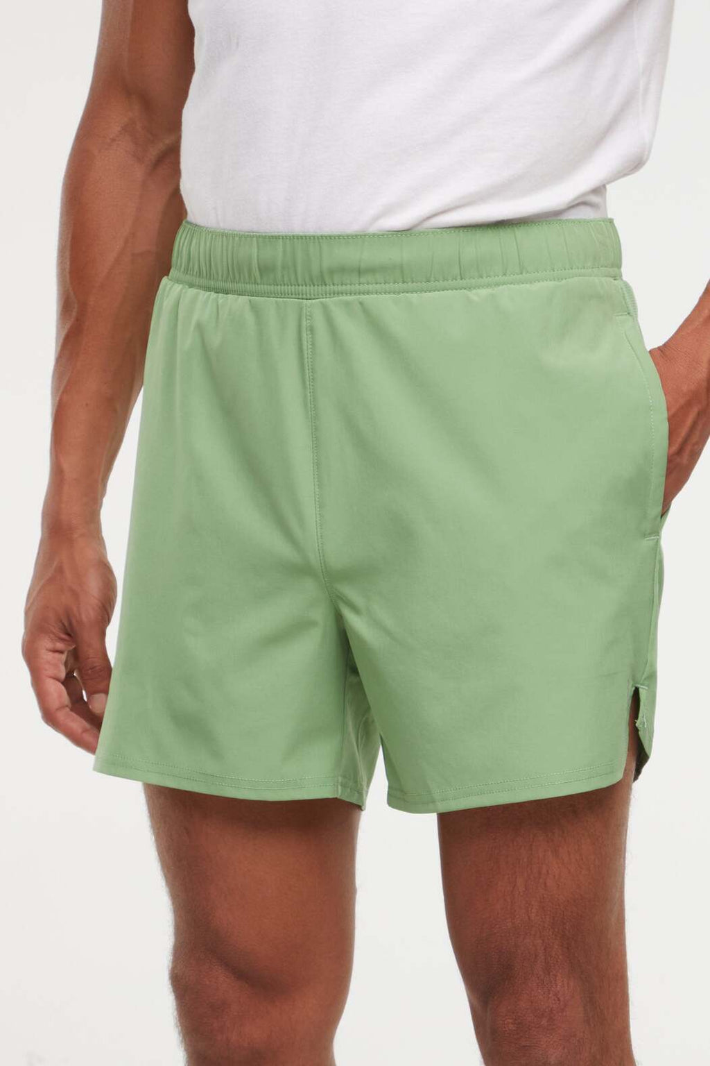 Balance Collection For Men Miguel Short, alternate angle view, showing visible design features and texture of the soft knit fabric.. #color_kashmir