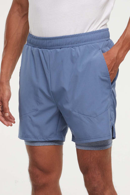 Balance Collection For Men Pablo Short, alternate angle view, showing visible design features and texture of the soft knit fabric.. 