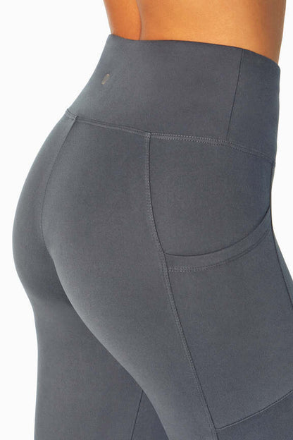 Balance Collection Emilia Bootcut Pant, side view showing pocket placement, showing visible design features and texture of the durable stretch fabric.. 