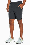 Balance Collection For Men Base Short, front view, showing visible design features and texture of the soft knit fabric.. #color_black