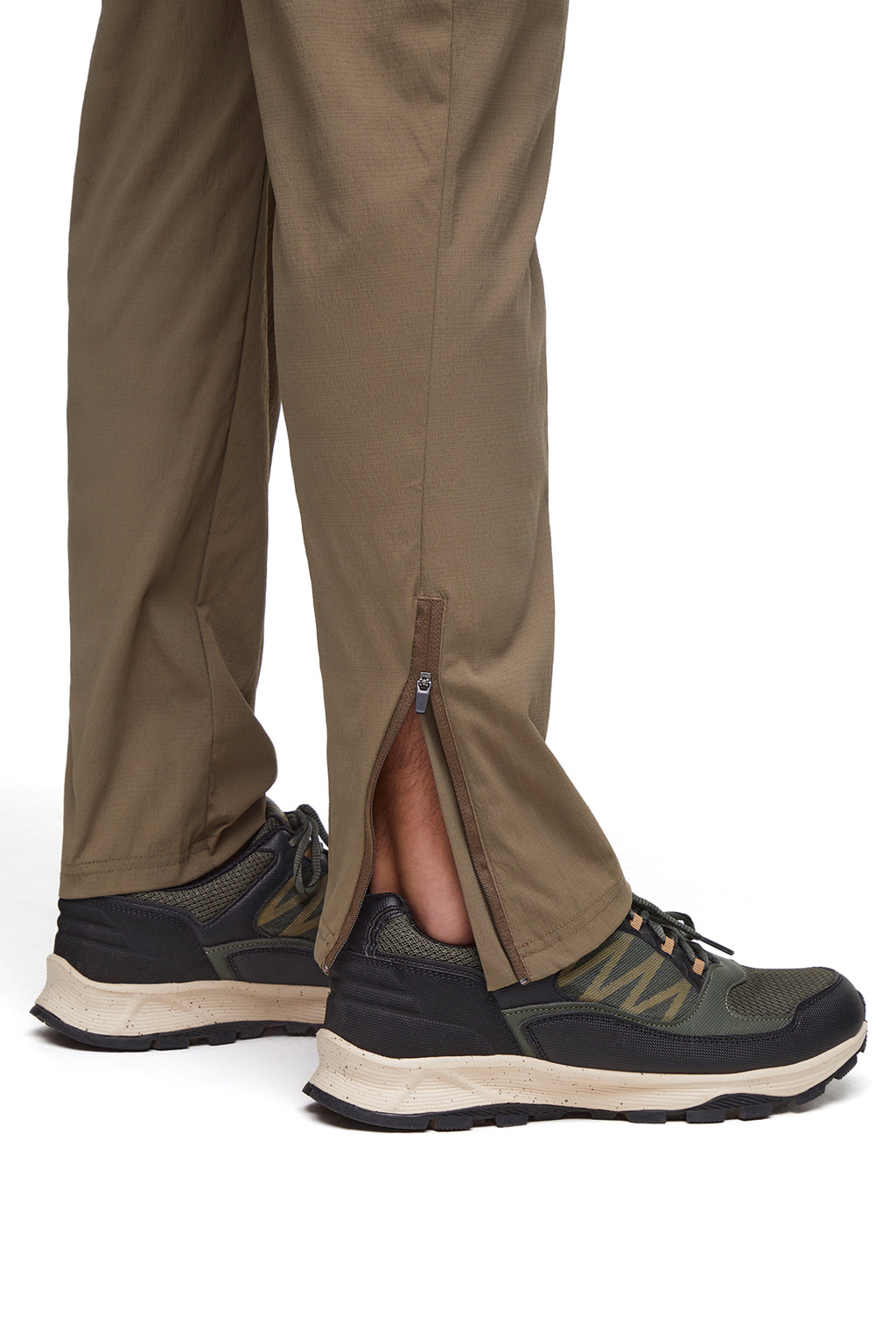 Balance Collection For Men Axton Pant, back view, showing visible design features and texture of the durable stretch fabric.. #color_stone-gray