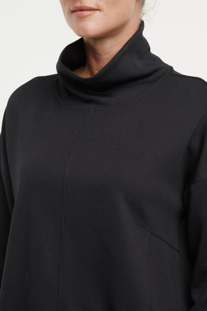 Sage Knit Pullover, alternate angle view, showing visible design features and texture of the soft knit fabric.. 