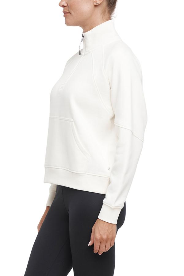 Camila 1/4 Zip Jacket, alternate angle view, showing visible design features and texture of the smooth woven fabric.. 