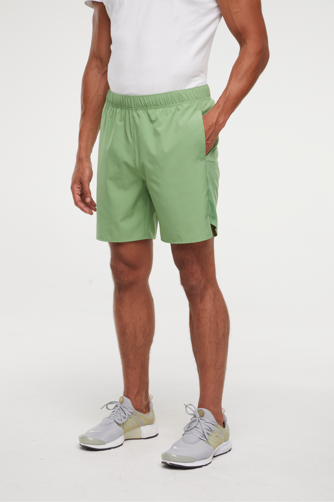 Balance Collection For Men Freddie Short, front view, showing visible design features and texture of the soft knit fabric..