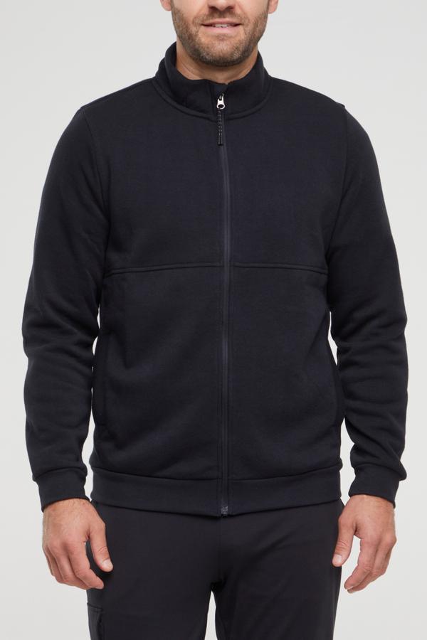 Balance Collection For Men Ace Fleece Jacket, alternate angle view, showing visible design features and texture of the smooth woven fabric.. 