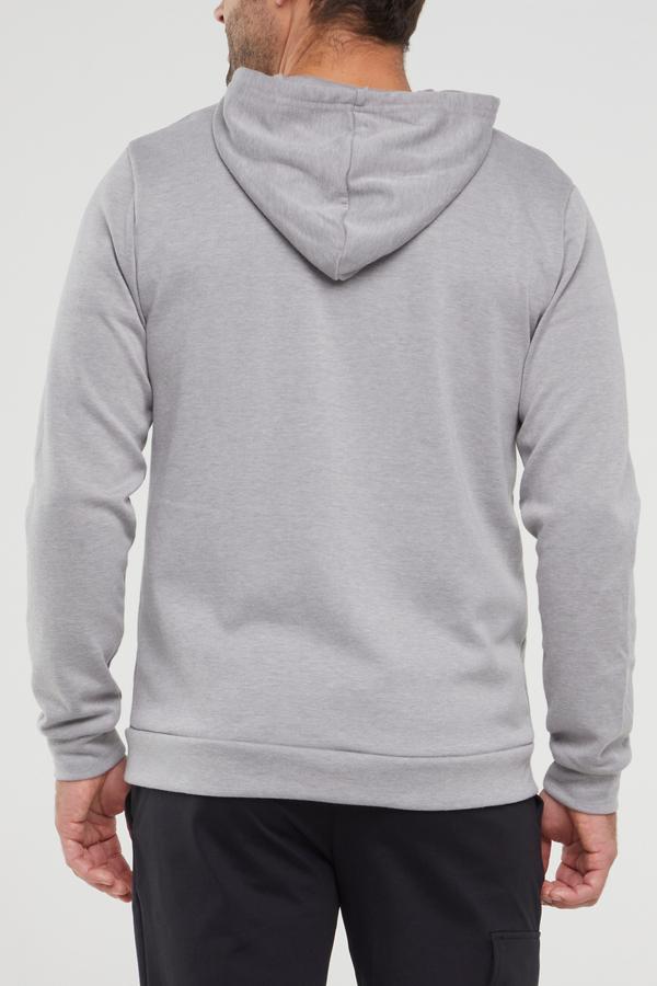 Balance Collection For Men Track Hoodie, alternate angle view, showing visible design features and texture of the soft fleece fabric.. 