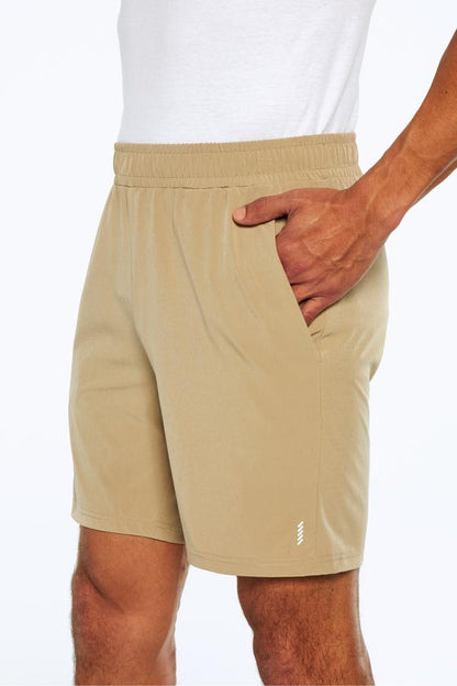 Balance Collection For Men Carson Short, alternate angle view, showing visible design features and texture of the soft knit fabric.. 