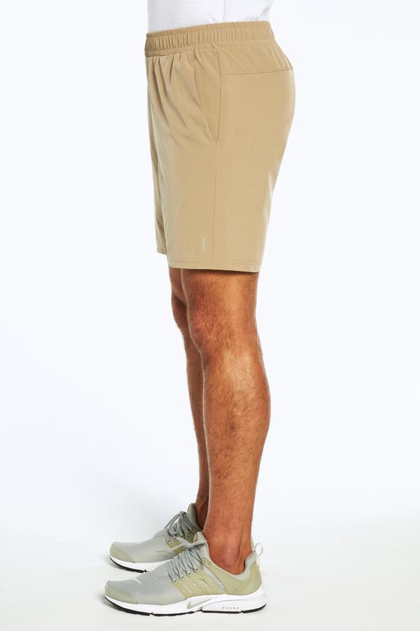 Balance Collection For Men Carson Short, alternate angle view, showing visible design features and texture of the soft knit fabric.. 