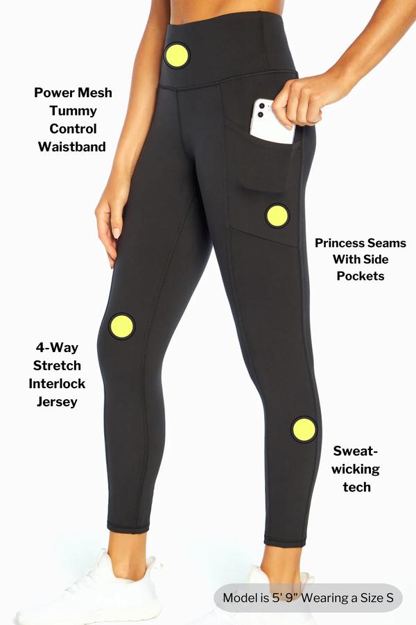 Marika Ankle Legging – Tummy Control, Side Pockets, Moisture-Wicking