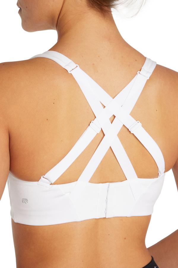 Willow Molded Bra, close-up view of fabric and stitching, showing visible design features and texture of the soft knit fabric.. 