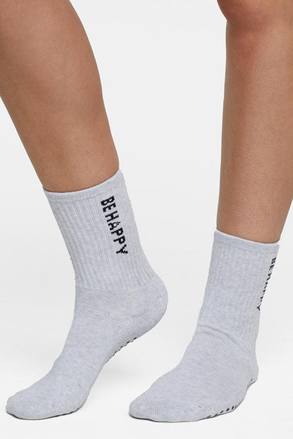 2 Pack Hailey Mid Crew Socks, alternate angle view, showing visible design features and texture of the soft knit fabric.. 