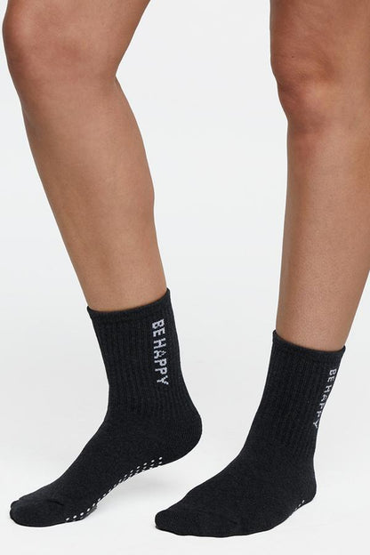 2 Pack Hailey Mid Crew Socks, alternate angle view, showing visible design features and texture of the soft knit fabric.. 