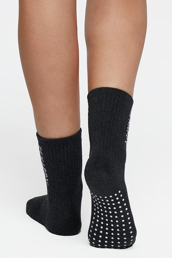 2 Pack Hailey Mid Crew Socks, alternate angle view, showing visible design features and texture of the soft knit fabric.. 