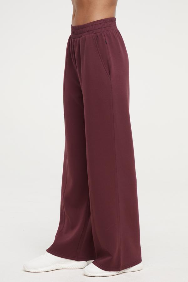 Sage Wide Leg Pant, alternate angle view, showing visible design features and texture of the durable stretch fabric.. #color_fig