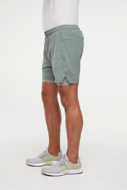 Balance Collection For Men Pablo Short, alternate angle view, showing visible design features and texture of the soft knit fabric.. 