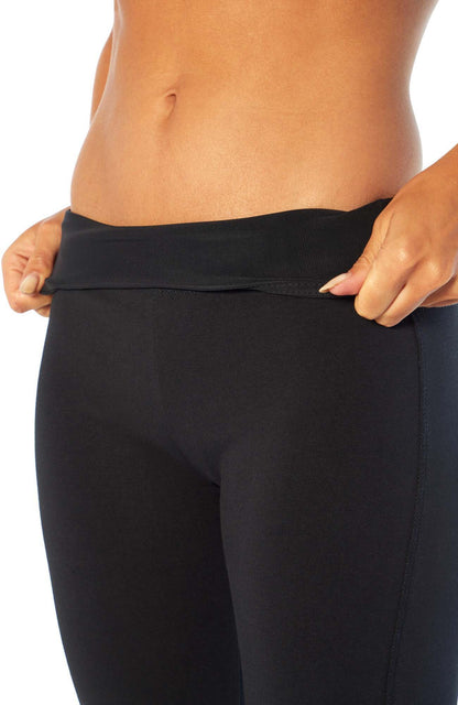 Becca Tummy Control Bermuda Shorts, alternate angle view, showing visible design features and texture of the soft knit fabric.. 