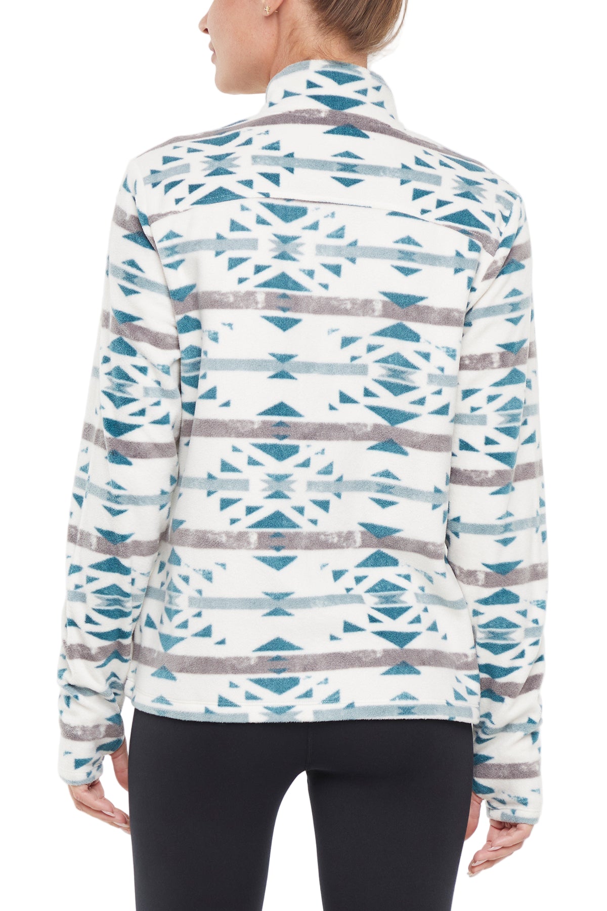 Treeline Fleece Jacket - Green Heron Native Geo Distressed &ndash