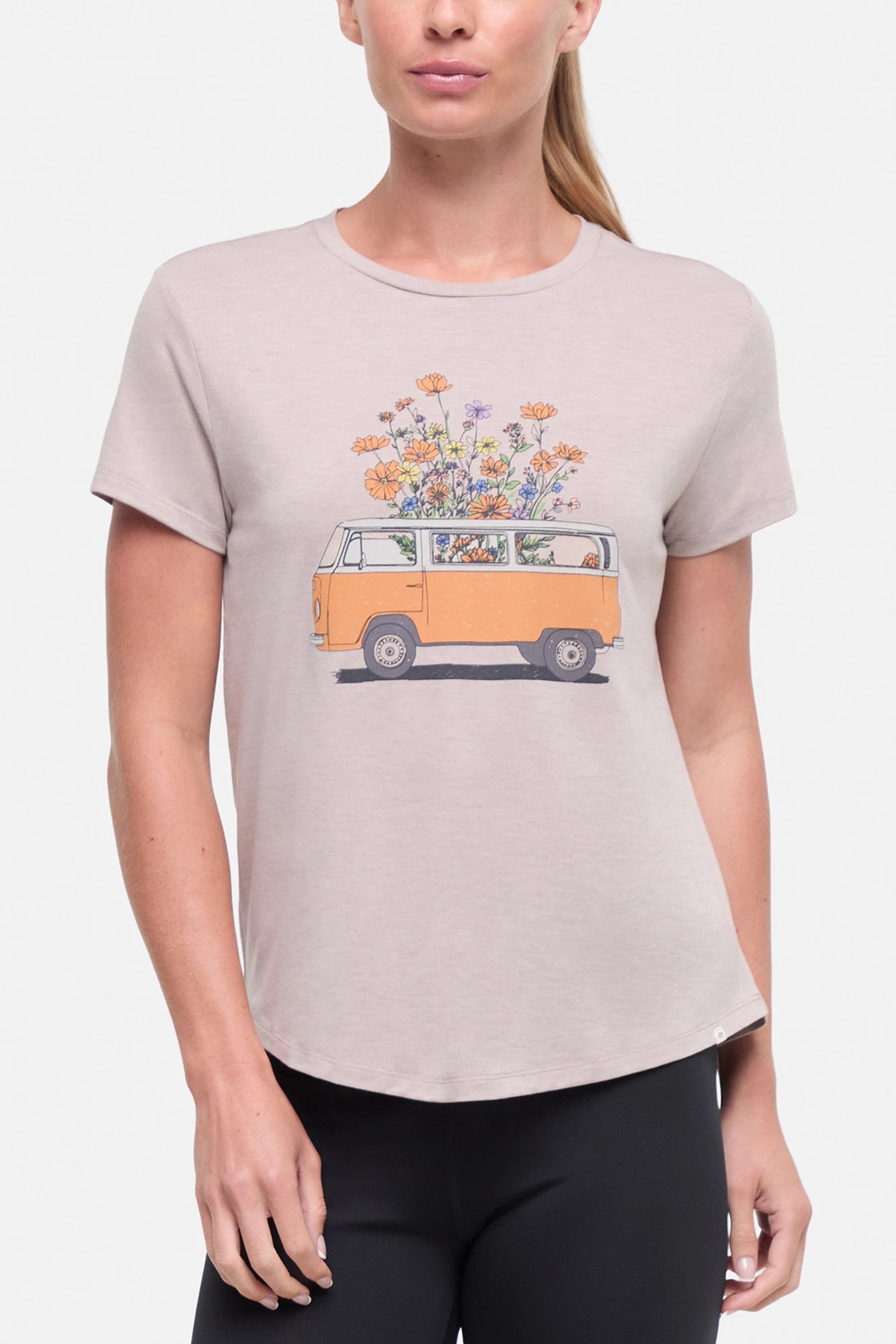 Monica Tee - Heather Atmosphere Floral Van Life
