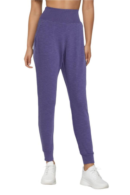 Jenny Jogger, alternate angle view, showing visible design features and texture of the soft knit fabric.. 