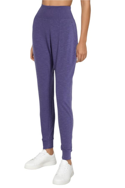 Jenny Jogger, alternate angle view, showing visible design features and texture of the soft knit fabric.. 